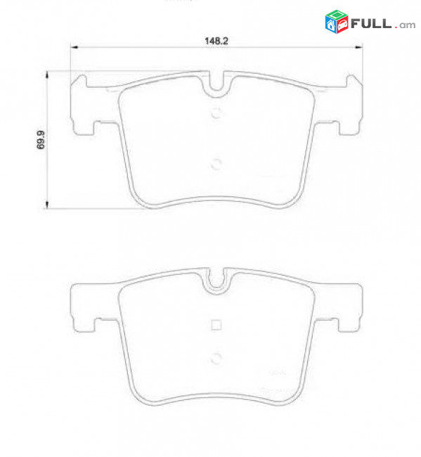 BMW դիմացի արգելակման կոճղակ, Колодки тормозные	