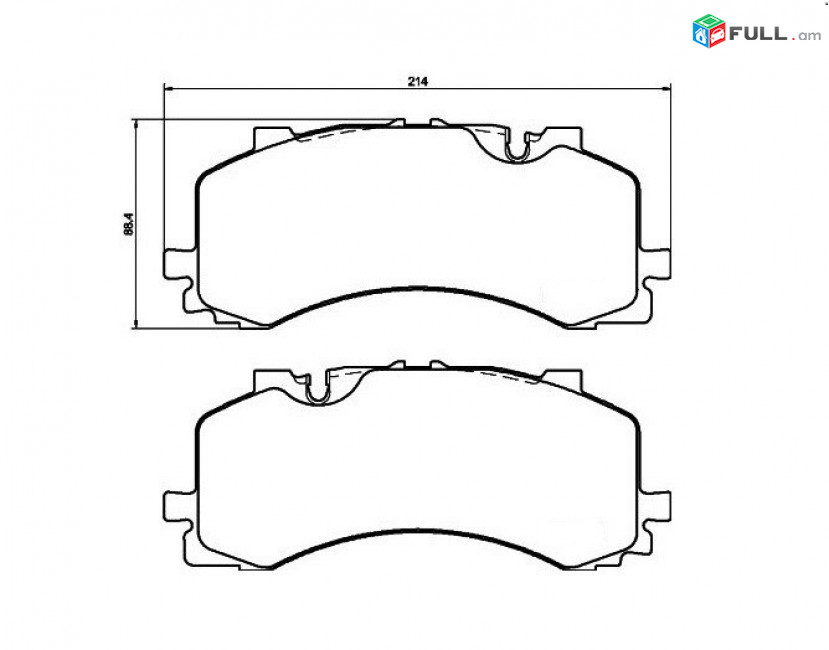 AUDI դիմացի արգելակման կոճղակ, Колодки тормозные