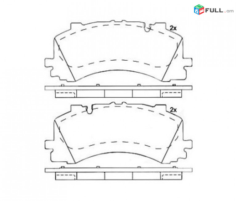 AUDI դիմացի արգելակման կոճղակ, Колодки тормозные