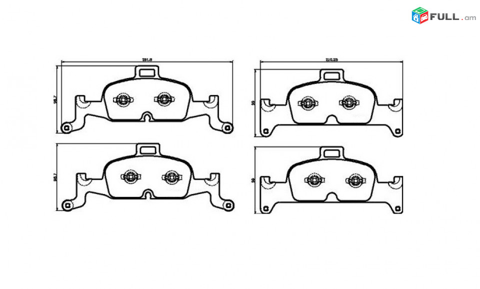 AUDI արգելակման կոճղակ հետևի, Колодки тормозные задние. 0316