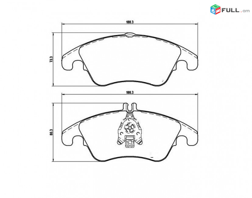 MERCEDES W204 W212 արգելակման կոճղակ դիմացի, Колодки тормозные передние. 0707