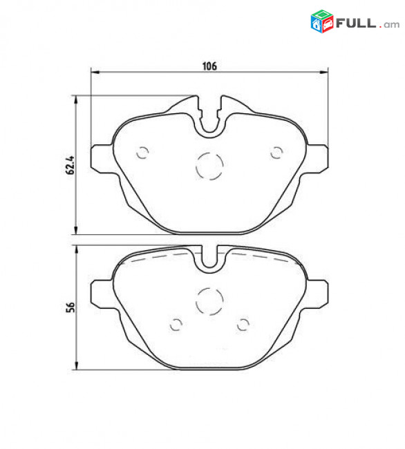 BMW 5 Series արգելակման կոճղակ հետևի, Колодки тормозные задние. 0510