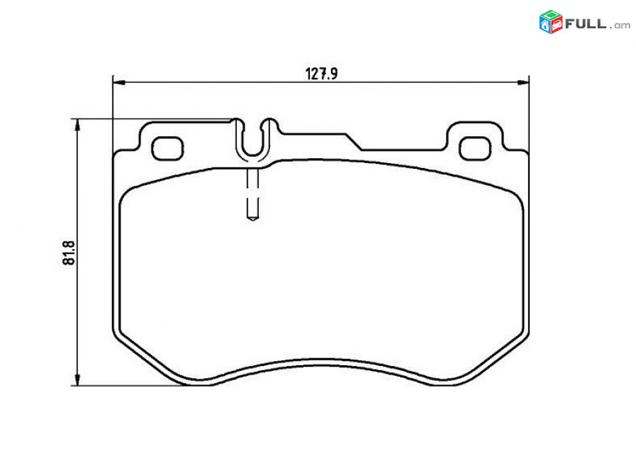 MERCEDES A205 արգելակման կոճղակ դիմացի, Колодки тормозные передние. 0717