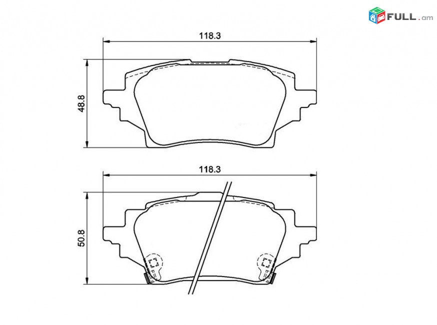 TOYOTA Corolla արգելակման կոճղակ հետևի, Колодки тормозные задние. 1102