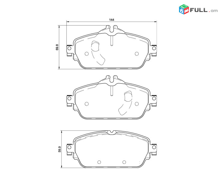 MERCEDES W205 W213 արգելակման կոճղակ դիմացի, Колодки тормозные передние. 0715