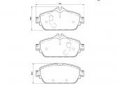 MERCEDES W205 W213 արգելակման կոճղակ դիմացի, Колодки тормозные передние. 0715