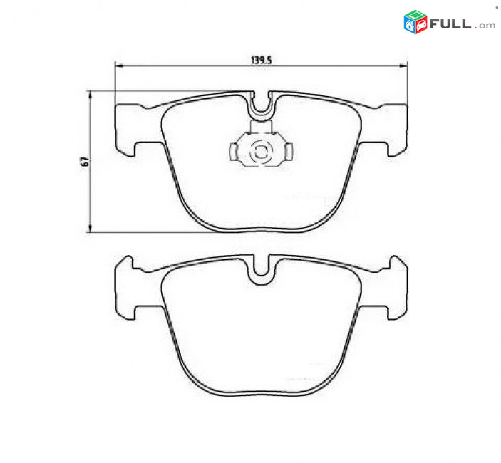 BMW արգելակման կոճղակ հետևի, Колодки тормозные. 0505