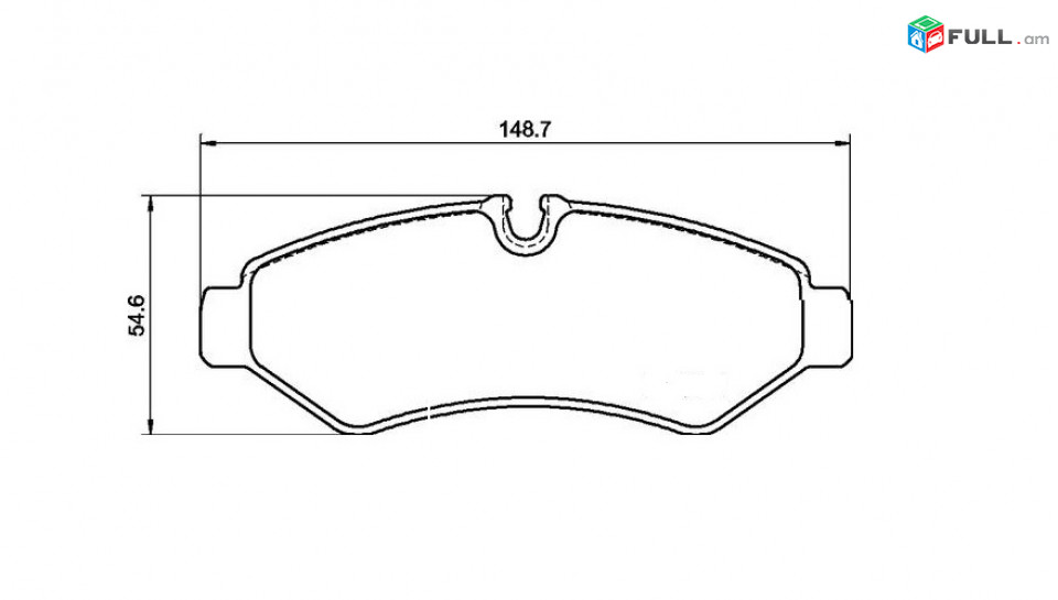 MERCEDES արգելակման կոճղակ դիմացի, Колодки тормозные передние. 0725