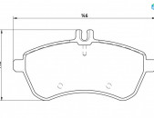 MERCEDES արգելակման կոճղակ դիմացի, Колодки тормозные передние. 0706