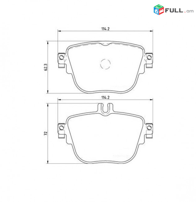 MERCEDES W213 արգելակման կոճղակ հետևի, Колодки тормозные задние. 0724