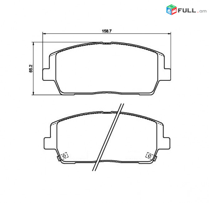 HYUNDAI արգելակման կոճղակ դիմացի, Колодки тормозные передние. 1408