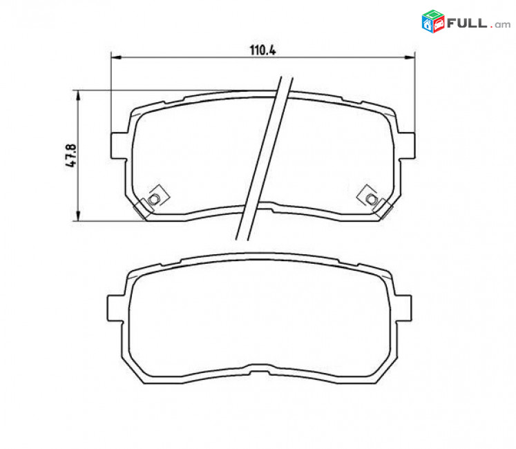 KIA SORENTO արգելակման կոճղակ հետևի, Колодки тормозные задние. 1406