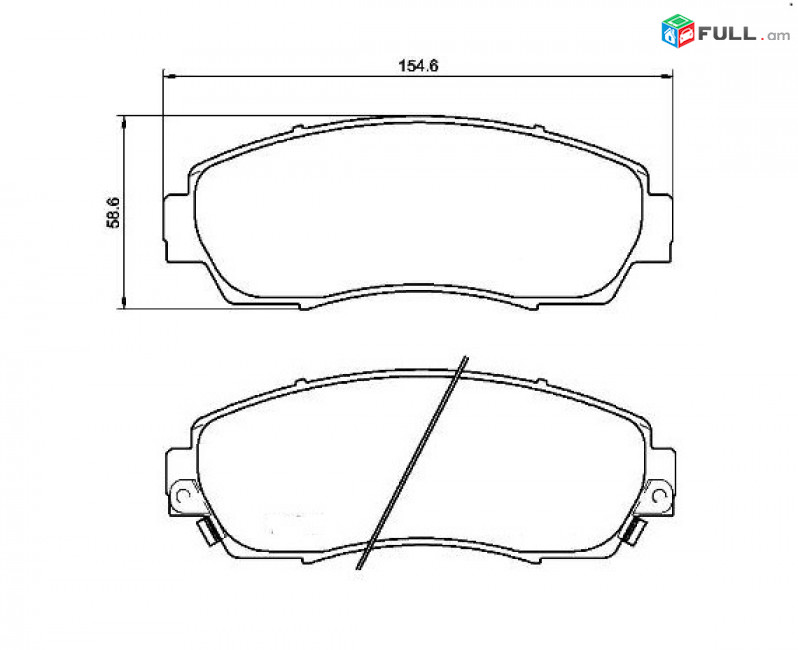 ACURA TLX արգելակման կոճղակ դիմացի, Колодки тормозные передние. 1016