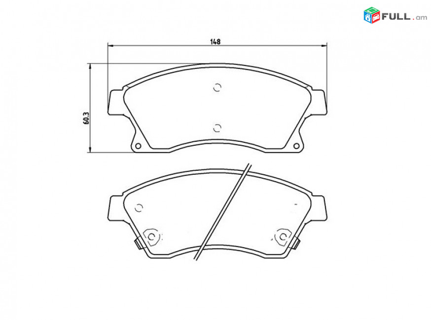 CHEVROLET TRAX արգելակման կոճղակ դիմացի, Колодки передние. 0933