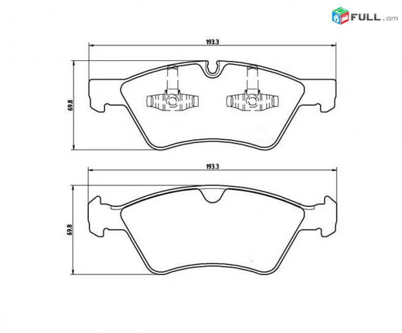 MERCEDES W164 արգելակման կոճղակ դիմացի, Колодки передние. 0705