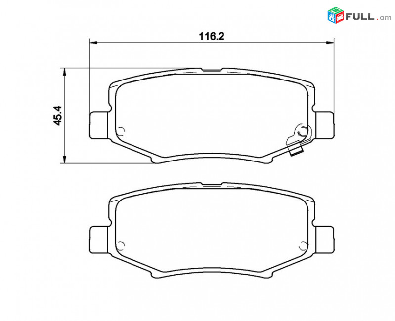 JEEP CHEROKEE արգելակման կոճղակ հետևի, Колодки задние. 1605