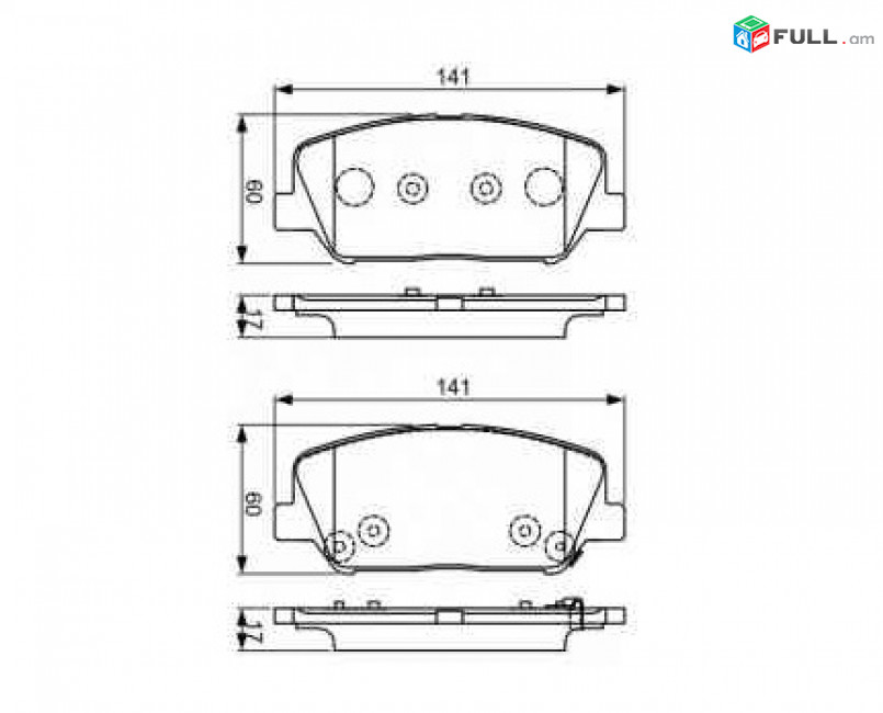KIA K5 արգելակման կոճղակ դիմացի, Колодки передние. 1411