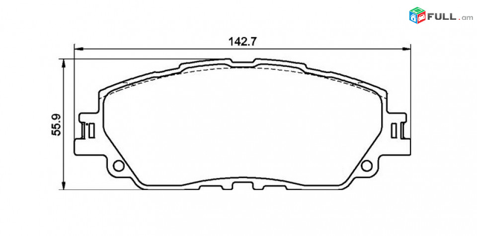 TOYOTA CAMRY արգելակման կոճղակ դիմացի, Колодки передние. 1128