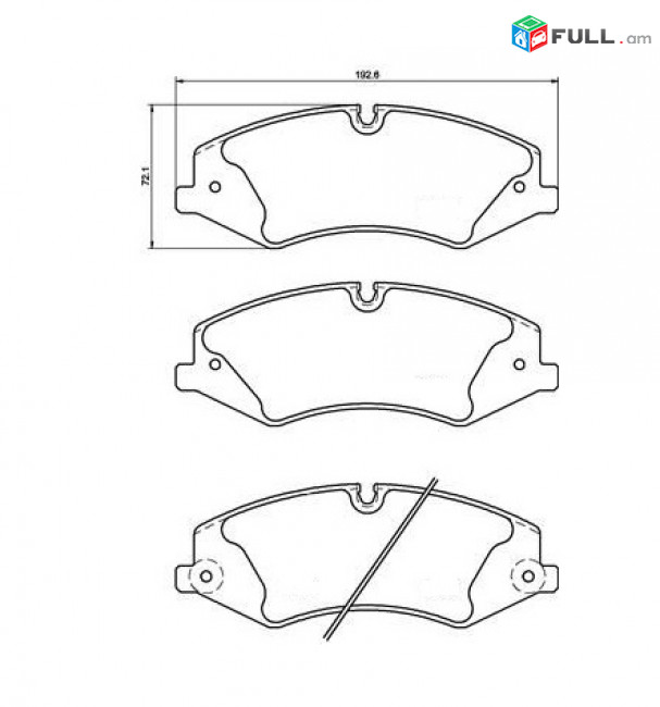 LAND ROVER արգելակման կոճղակ դիմացի, Колодки передние. 1512