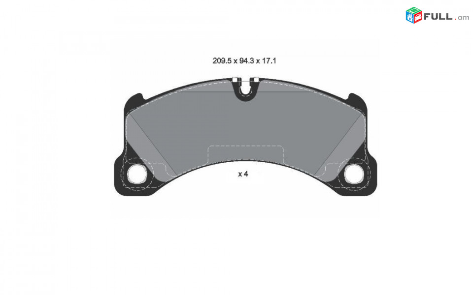 Porsche cayenne արգելակման կոճղակ դիմացի, Колодки передние. 0329