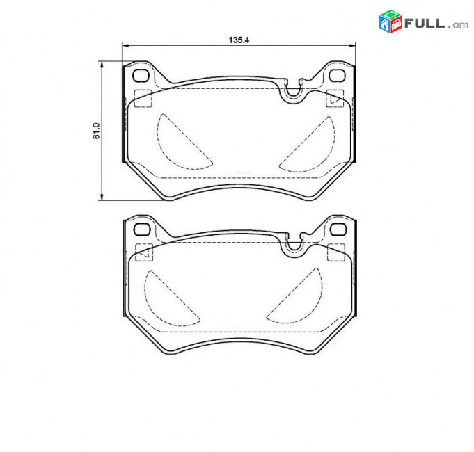 AUDI արգելակման կոճղակ դիմացի, Колодки передние. 0347