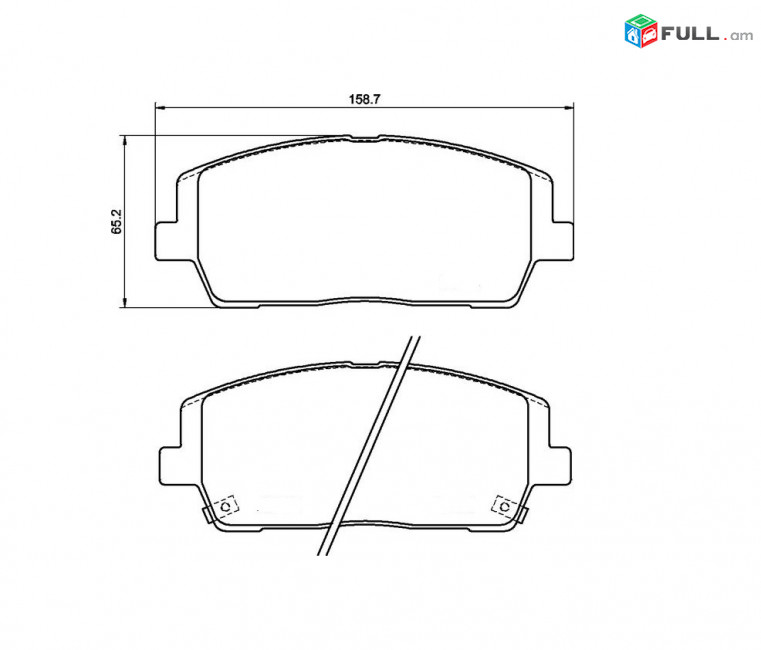KIA արգելակման կոճղակ դիմացի, Колодки передние. 1412