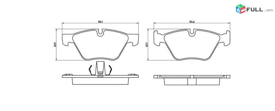 BMW F10 արգելակման կոճղակ դիմացի, Колодки тормозные передние. 0517