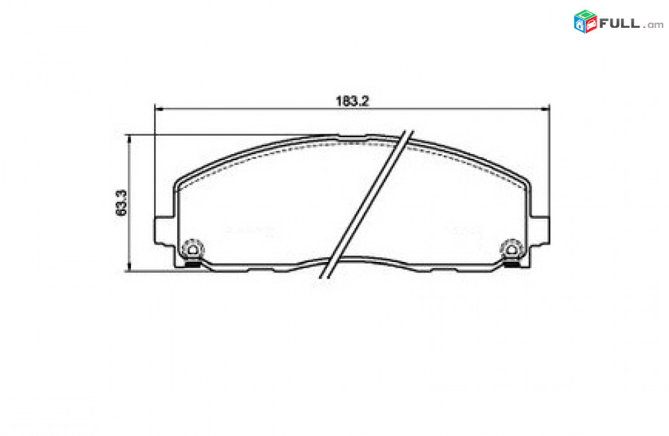 JEEP արգելակման կոճղակ դիմացի, Колодки передние. 1612