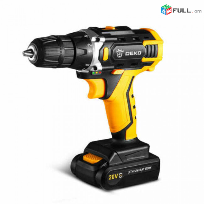 Shurupavyort drel DEKO Sharker, 20 в 