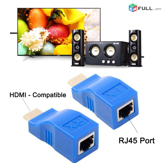 HDMI Extender by cat Network Cable Extender Converter Конвертер Փոխարկիչ