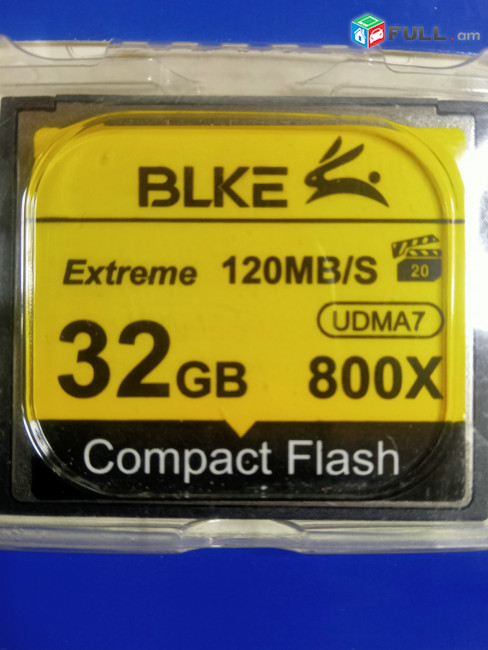 CF CARD 32GB 800X Compact Flash BLKE Extreme Կոմպակտ ֆլեշ  NICON CANON, MERCEDS, NISSAN