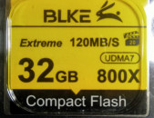 CF CARD 32GB 800X Compact Flash BLKE Extreme Կոմպակտ ֆլեշ NICON CANON, MERCEDS, NISSAN