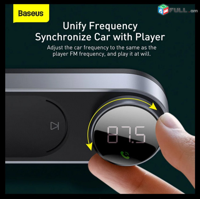 BaseUS Bluetooth FM մոդուլատոր ԱՐԵՎԱՅԻՆ նվագարկիչ Solar Car Wireless MP3 Player Солнечный автомобильный transmitter трансмиттер