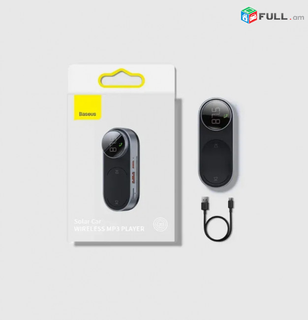 BaseUS Bluetooth FM մոդուլատոր ԱՐԵՎԱՅԻՆ նվագարկիչ Solar Car Wireless MP3 Player Солнечный автомобильный transmitter трансмиттер