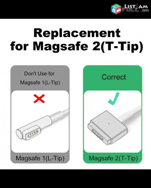 Portable Magnetic USB C Charge Converter PD Quick Charging Adapter For Type-C Female to Magsafe 2 MacBook Air