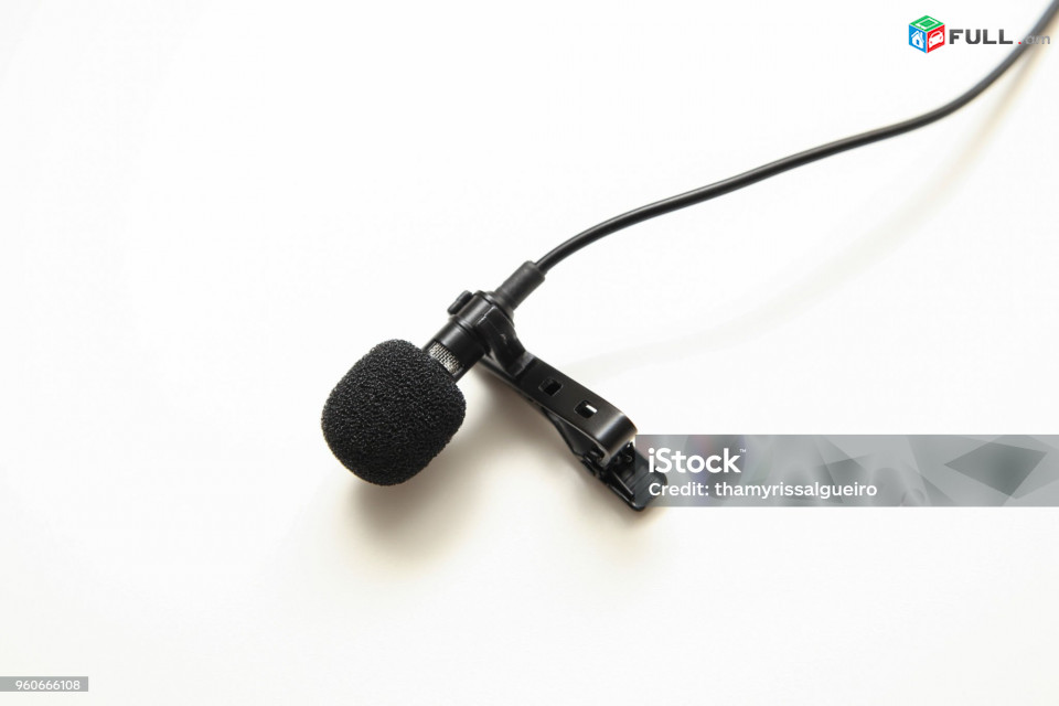 Mini Microphone երկաթյա ամրակով 3.5mm մինի խոսափող мини микрофон-петличка