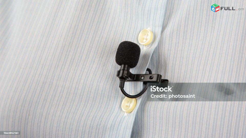Mini Microphone երկաթյա ամրակով 3.5mm մինի խոսափող мини микрофон-петличка
