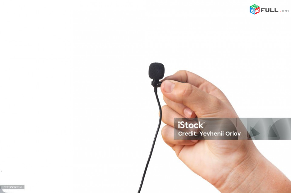 Mini Microphone երկաթյա ամրակով 3.5mm մինի խոսափող мини микрофон-петличка