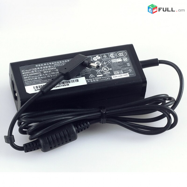 ACER նոութբուքի adapter 19V 3.42A блок питания Հոսանքի սնուցման բլոկ Charger նոութբուքի Power Supply