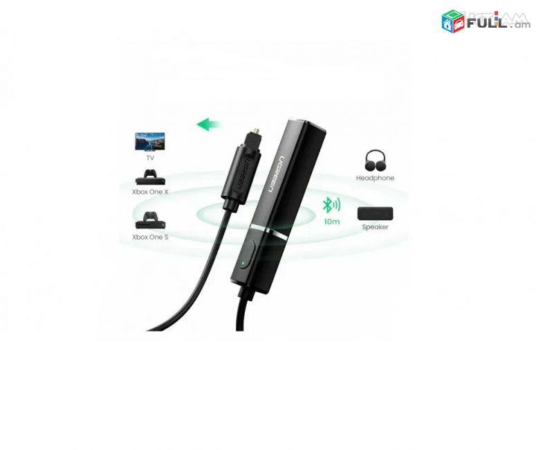 UGREEN Bluetooth 5.0 to Toslink optica Audio Transmitter aptX A2DP for TV Adapter аудио адаптер աուդիո