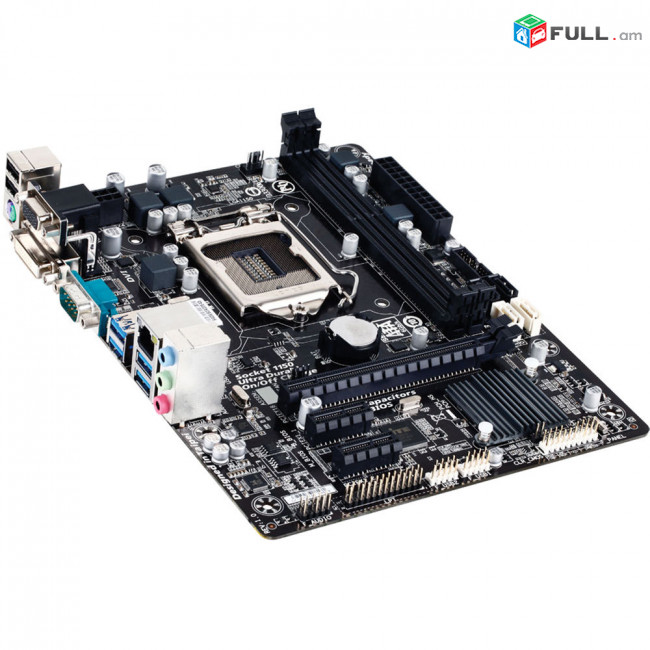 Материнская плата GIGABYTE GA-H81M-D2V Matherboard Մայրսալիկ Պլատա