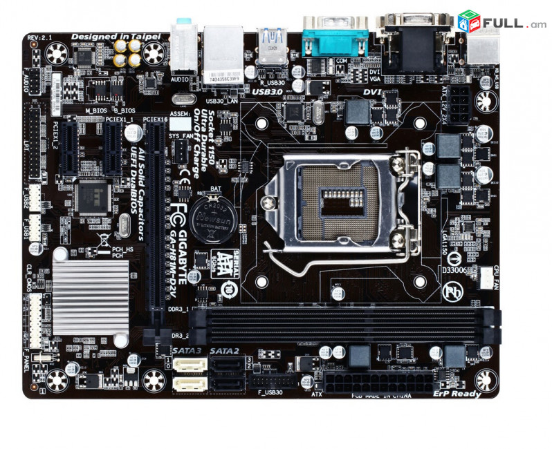 Материнская плата GIGABYTE GA-H81M-D2V Matherboard Մայրսալիկ Պլատա