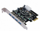 PCI-е контролер портов USB 3.0 (4 порта) PCI-E to USB 3.0 Adaptor ադապտեր perexodnik Переходник 