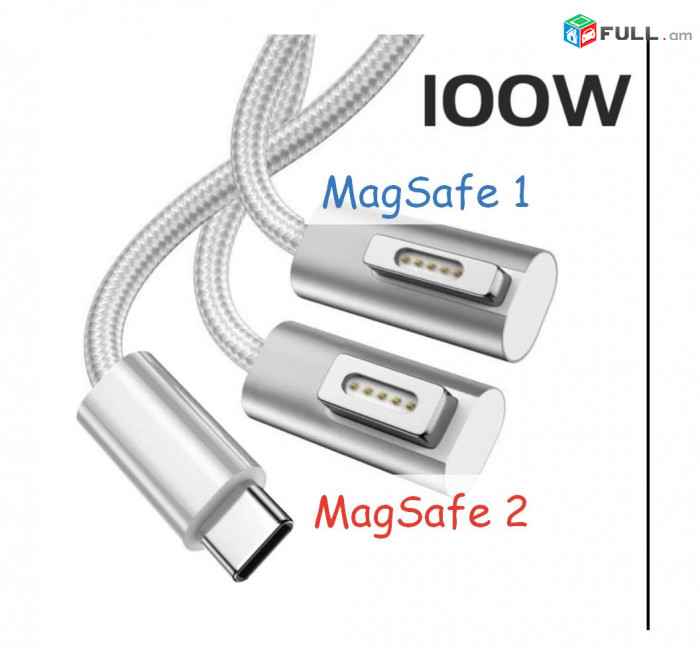 Magsafe 1 to PD TypeC 85W 60W 40W Apple Macbook Air Pro 1,8 м 18,5-20V 5A для моделей A1436 A1465 A1466