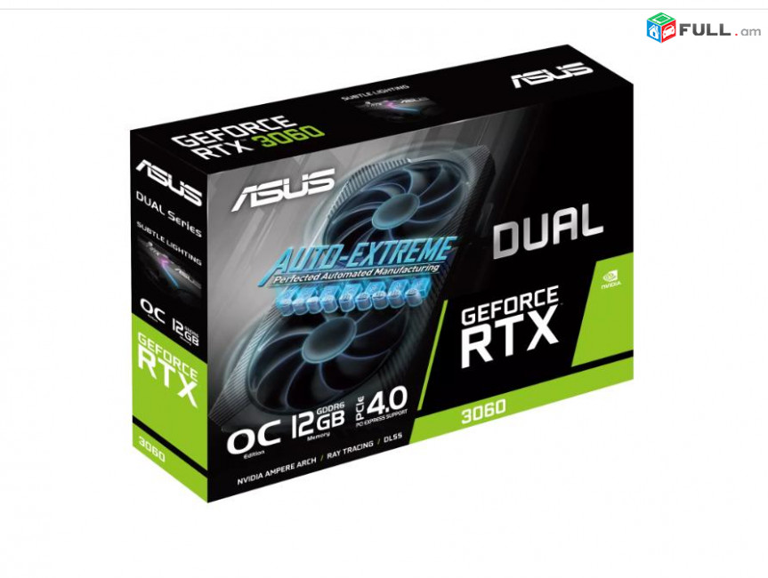 ASUS DUAL GeForce RTX™ 3060 OC Edition 12GB GDDR6 192BIT Dual GeForce  Վիդեոքարտ Vidiocard Видеокарта HK