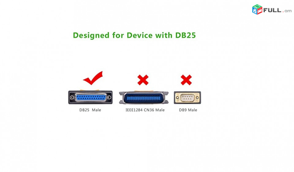 UGREEN USB to DB25 Parallel Printer Cable HK