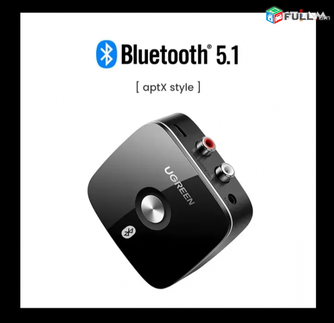 UGREEN Bluetooth RCA приемник 5,1 aptX HD 3,5 мм Aux беспроводной адаптер Музыка для ТВ автомобиля 2RCA HK