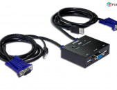 2-портовый KVM-переключатель с портами VGA и USB D-Link KVM-221 HK