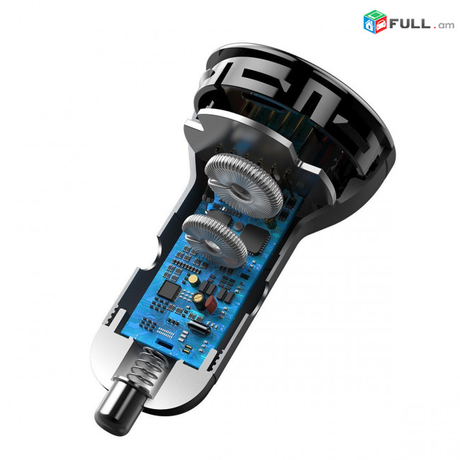 45W BaseUS Digital Display PPS Dual Quick Charger Car Charger Լիցքավորիչ Автомобильное зарядное устройство HK