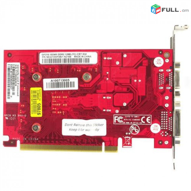 Տեսաքարտ Palit GeForce 210 1 Гб DDR2 64 бита videocard видеокарта HK